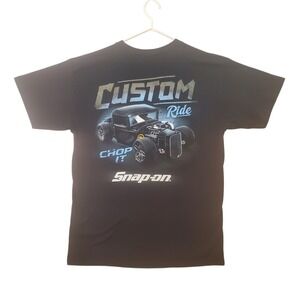 Snap-on Tools Mens Custom Ride Hot Rod Graphic T-Shirt Black Size Large Spellout